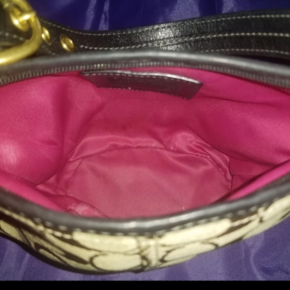 !SOLD! Coach Signature C Cotton/Leather Bag - Picture 4 of 6